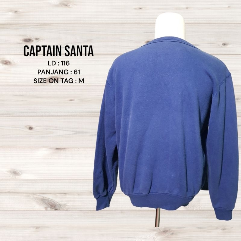 Sweater Crewneck Thrift Captain Santa