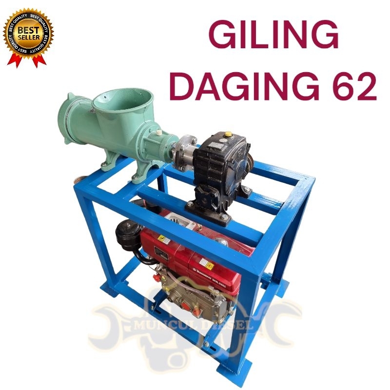 mesin giling daging mahkota type 62  + mesin diesel 8 HP