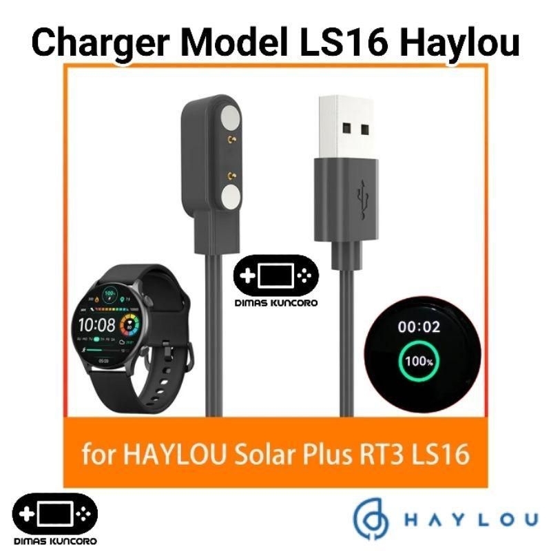 Charger Model LS16 Charging Haylou Solar Plus RT3 Kabel USB