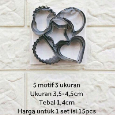 Set Cetakan Kue Kacang Cookie Cutter Kastengel Kue Kering Isi 15 Cetakan Kue Lebaran Aneka Bentuk