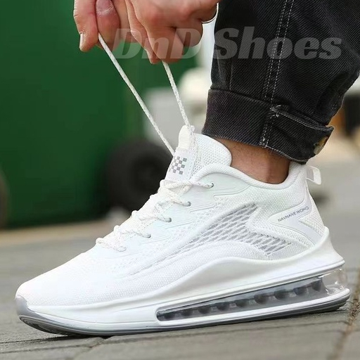 Sepatu Sneakers Pria 5cm ORI Dane and Dine Putih Hitam - Air 300