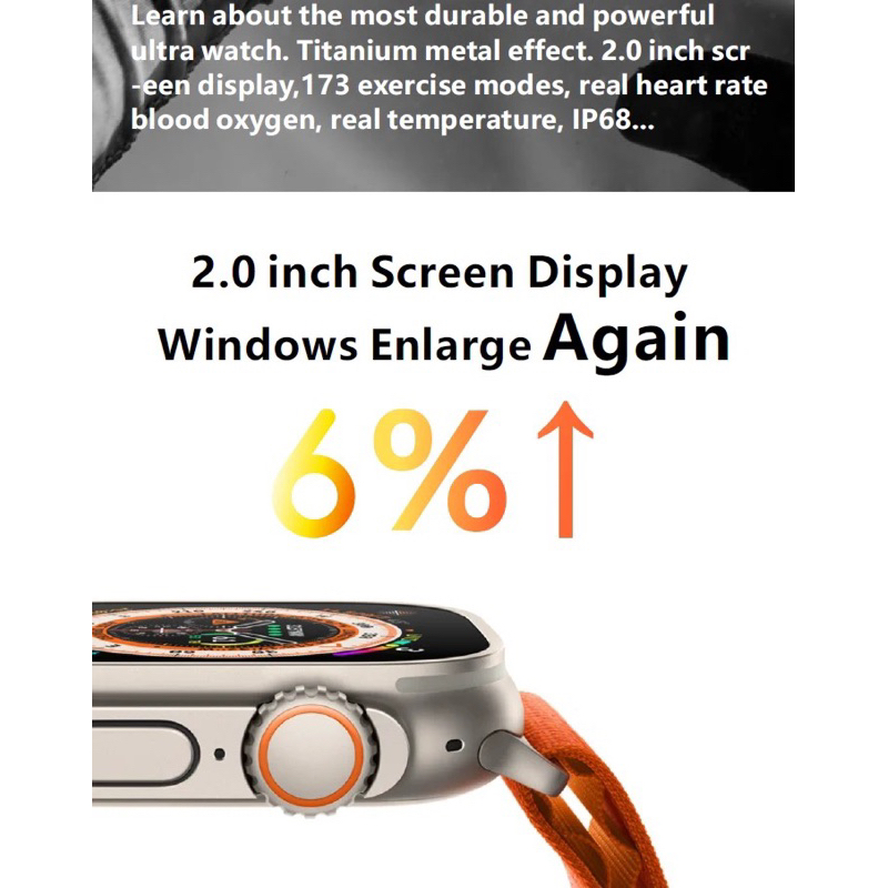 H11 ultra + upgrade h11 upgrade smartwatch latest version ultra compass gps blood pressure heart rate ios android
