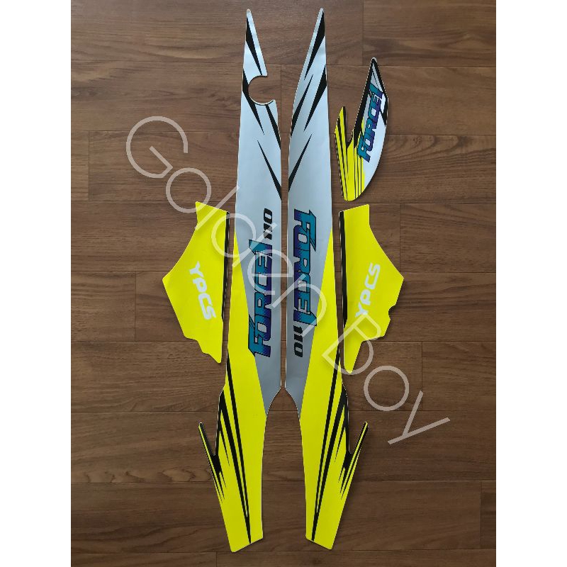 STIKER STRIPING LIS STANDAR YAMAHA FORCE 1 1990 1993 1994 1995 Striping Force 1 1994 Silver Kuning