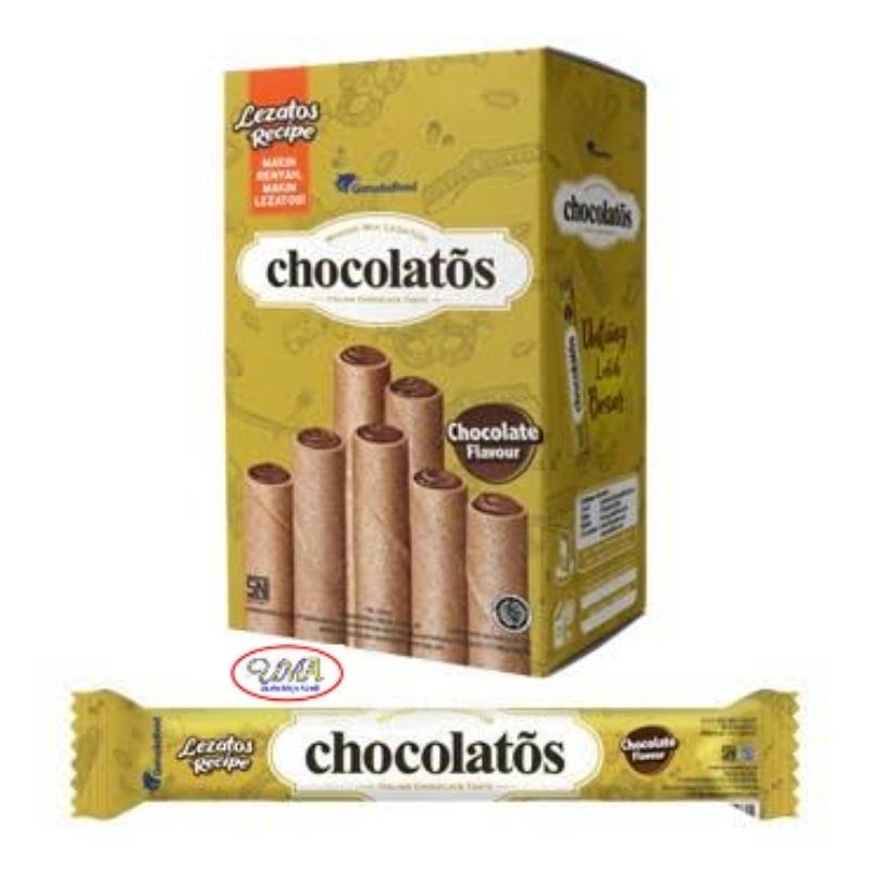 

Chocolatos Wafer Roll 7 g Isi 24 pcs