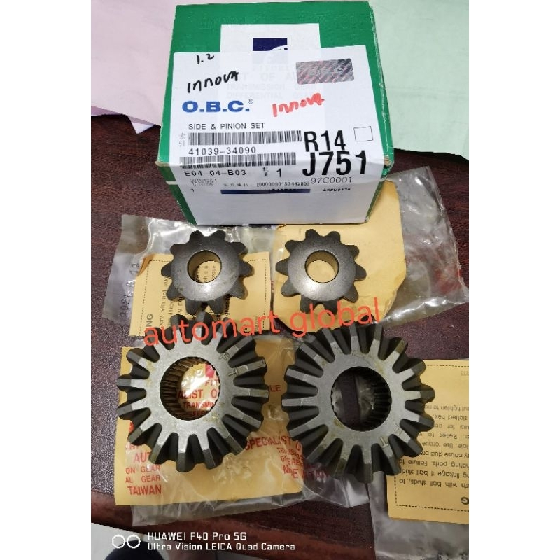 gigi gardan pinion side gear innova