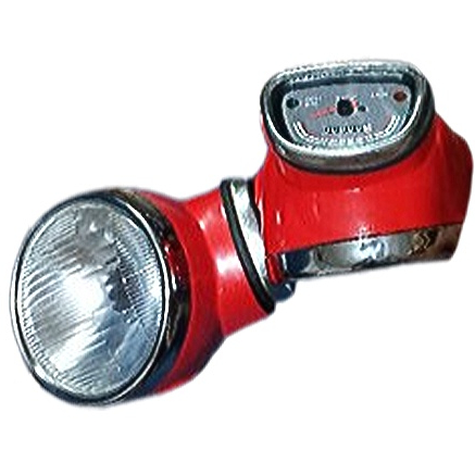 Cover Lampu Kepala Depan CD Merah Batok Headlamp Depan CD Warna Merah Red Set Speedo Dan Reflektor Depan Biasa