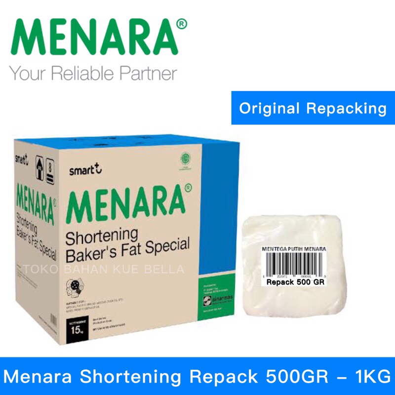 

MENARA Mentega Putih 1KG - Shortening Baker’s Fat (REPACK)