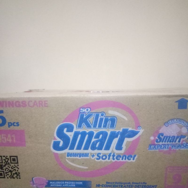 1 pck soklin smart detergent + softener