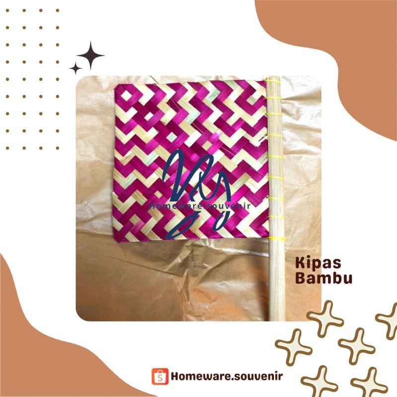 KIPAS ANYAMAN BAMBU/ HIHID BAMBU/ SOUVENIR KIPAS