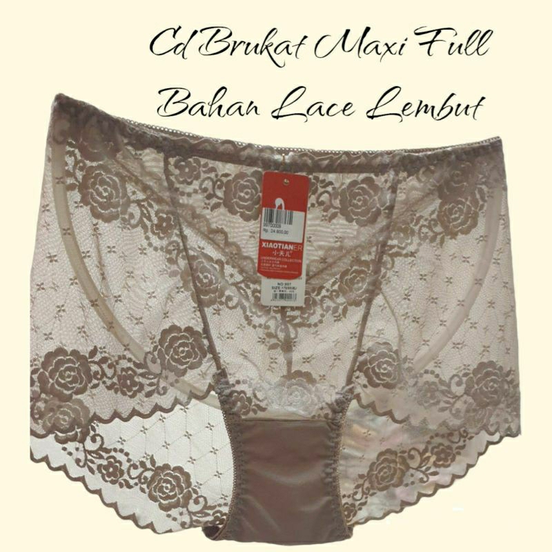 Celana Dalam Brukat Renda Besar/Celana Dalam Import Premium Renda Brukat Full/Cd Renda Cutting Maxi/Cd Renda Lembut/Fit to X'XL