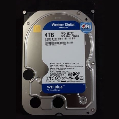 WD Blue 4TB HDD Hardisk Internal 3.5&quot; untuk PC GARANSI RESMI | Hard Disk WD40EZAZ