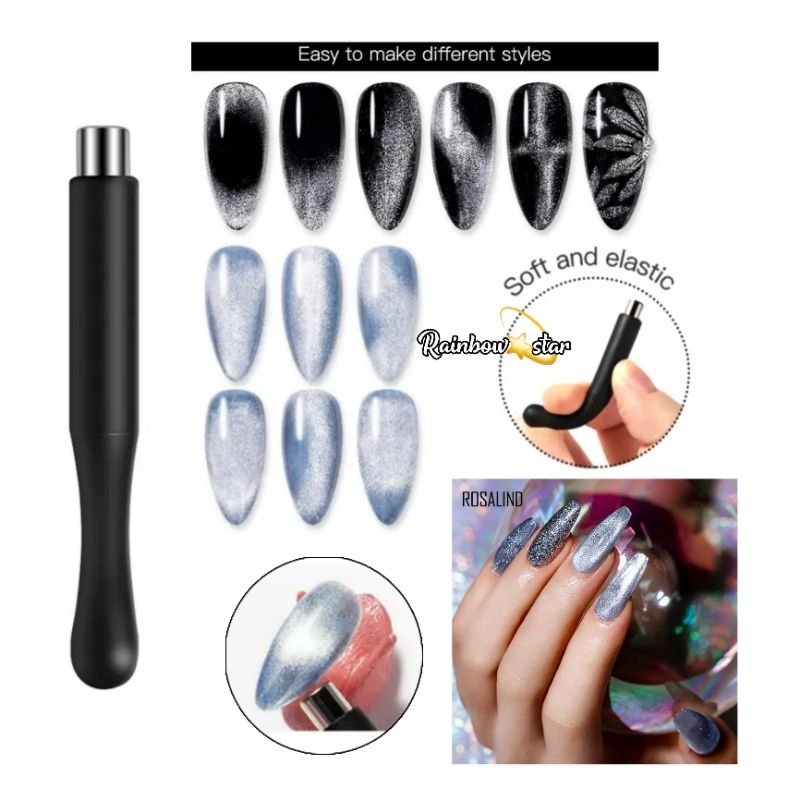 Tongkat Cat Eye 9D 5D Silver Cat Eyes Magnet Stick Pen