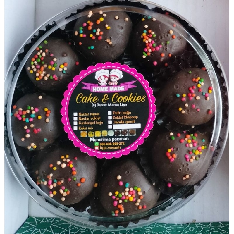 

Kue kering bola2 coklat 250gr