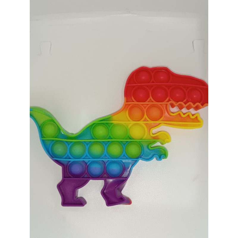 Mainan Pop It Rainbow Warna Warni Bergambar Motif Among us Dinosaurus pelangi dan lainnya 1 pcs