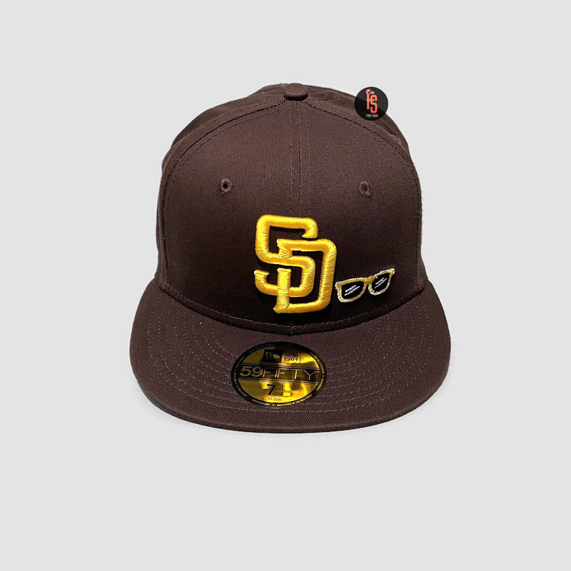 TOPI NEW ERA ORIGINAL 5950 COTTON BURN SAN DIEGO PADRES WALNUT UV GREY