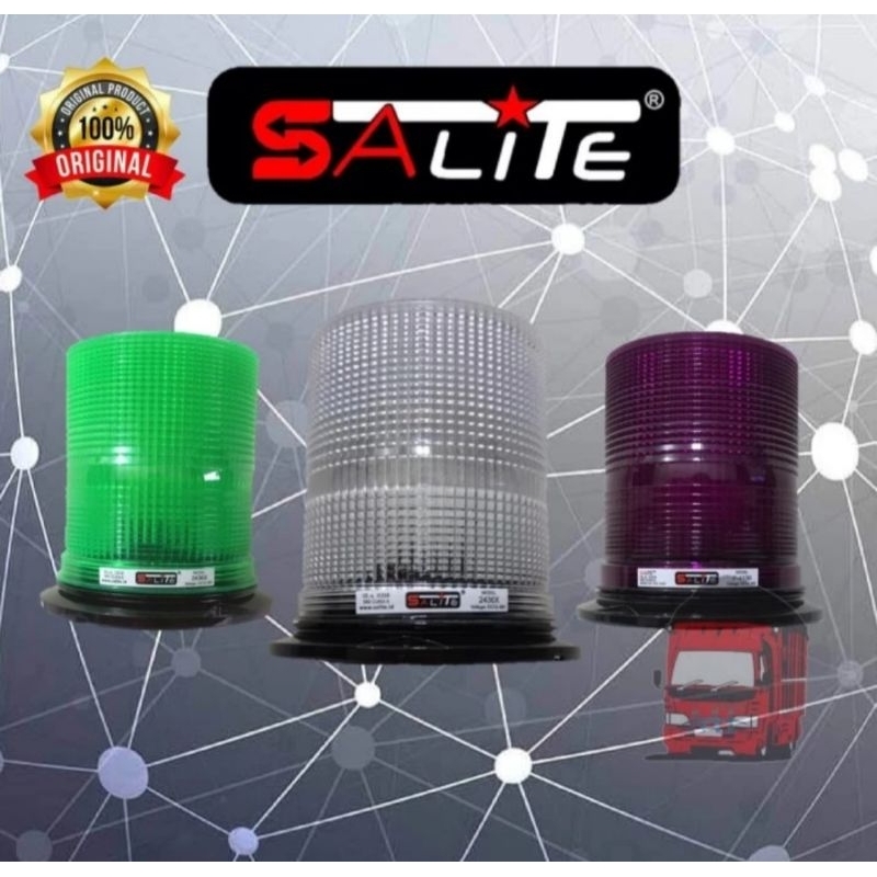 Lampu Xenon Rotari Salite / Rotary Strobo Truk / Lampu Blitz Alat Berat 12V 24V 48V