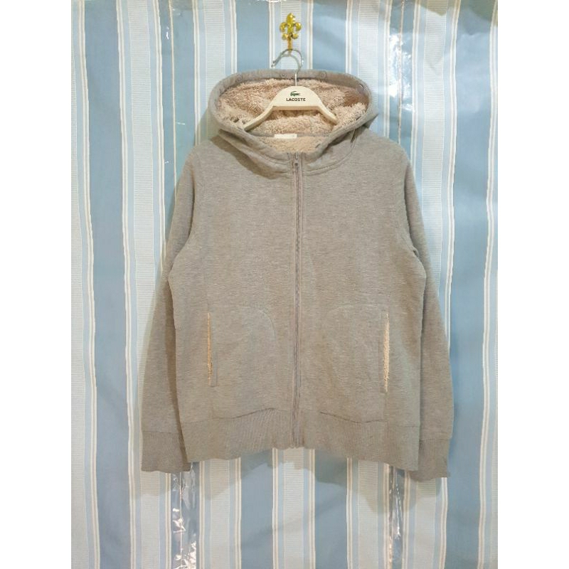 ZIP HOODIE BASIC SHERPA Size XL fit M #HDB72