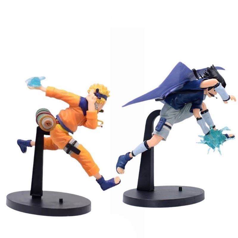 ACTION FIGURE NARUTO AND SASUKE 2 PCS HIGH QUALITY ANIME - ANIME SASUKE UCHIHA MAINAN FIGURE