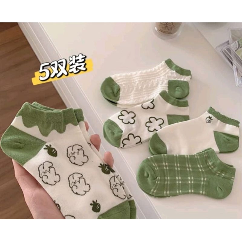 HELLO_10IN1 kaos kaki pendek matcha series KD AG 100