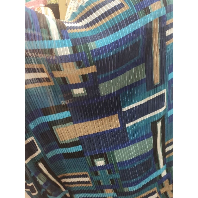 Bahan kain meteran Plisket motif Sc481Dk harga per 0,5 meter