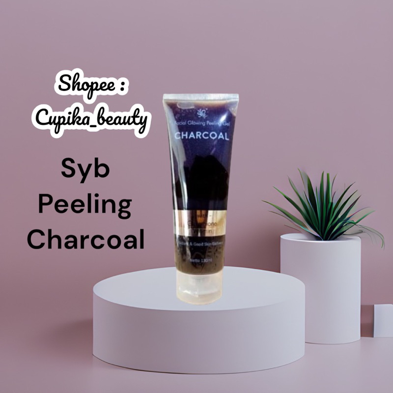 &lt;up&gt; [ charcoal ] syb peeling gel special charcoal hitam || syb aloevera peeling gel charcoal || facial glowing peeling gel -- charcoal