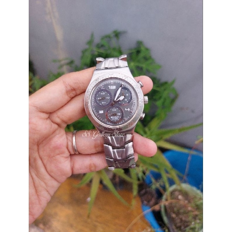 JAM TANGAN SWATCH IRONY CHRONO SILVER