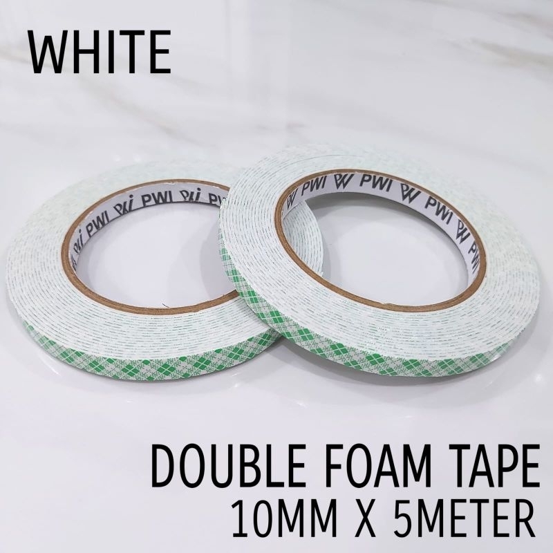 

Solasi Perekat Dobel Tip Fum PWI Double Tape Foam Putih 10mm X 5M