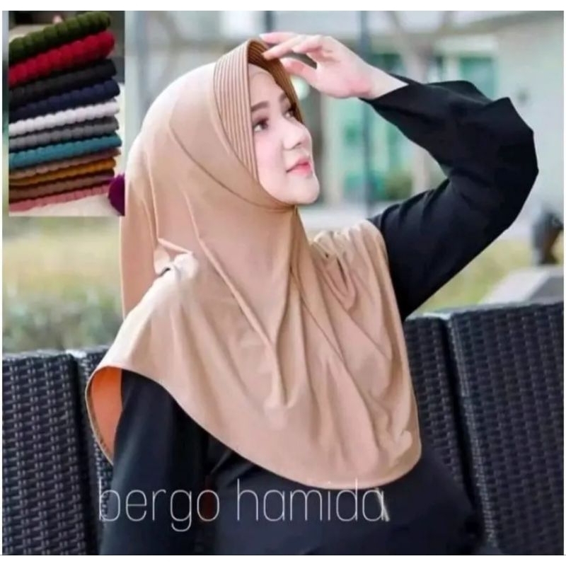 BERGO HAMIDAH JERSEY PREMIUM || HIJAB INSTAN ANTI TEMBEM