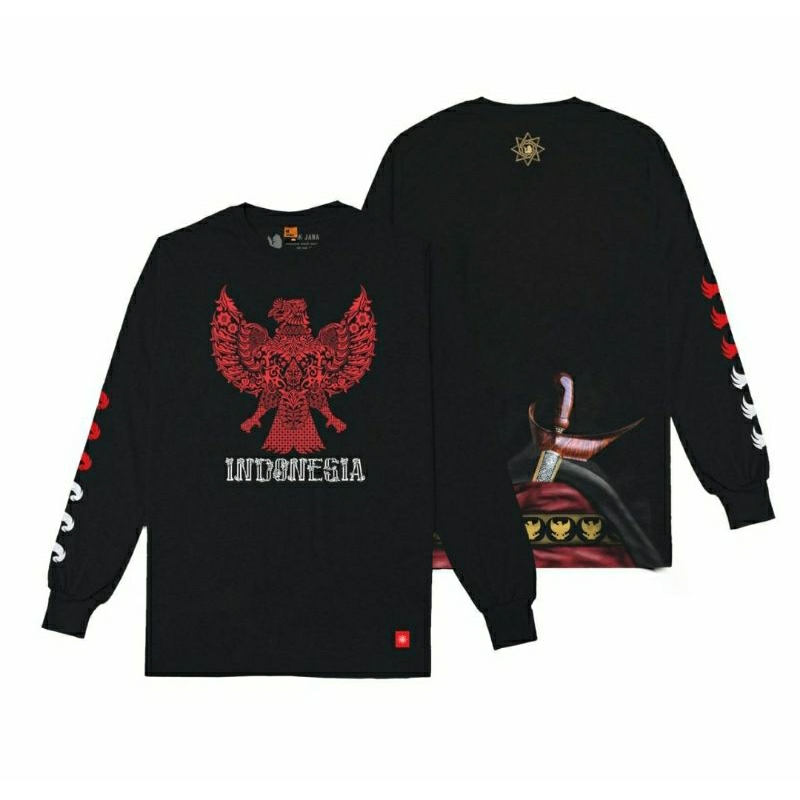 Kaos Bijak Jawa Garuda Indonesia Hitam Panjang