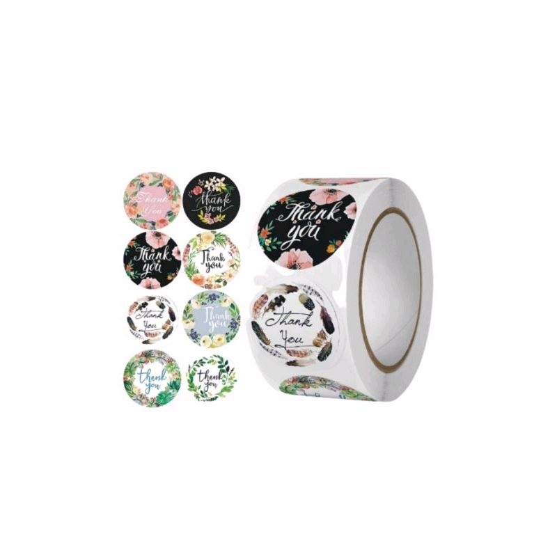 

Siker Thank You & Stiker Handmade label serbaguna 1 Roll/500 pcs - V8