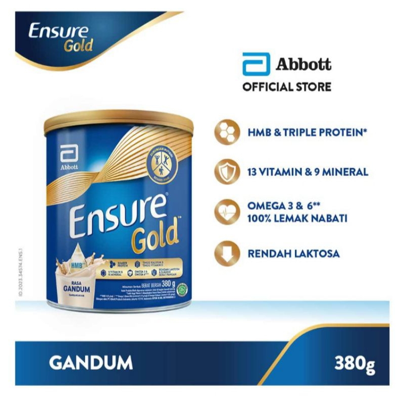 

ensure gold nutrition powder fos gandum 360g