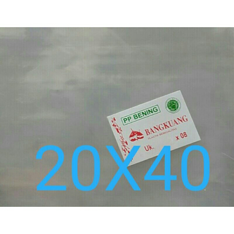 PLASTIK PP TEBAL 0.8 BENGKUANG 20X40