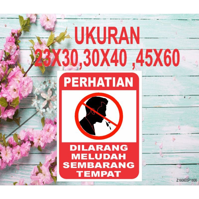 

stiker dilatang meludah