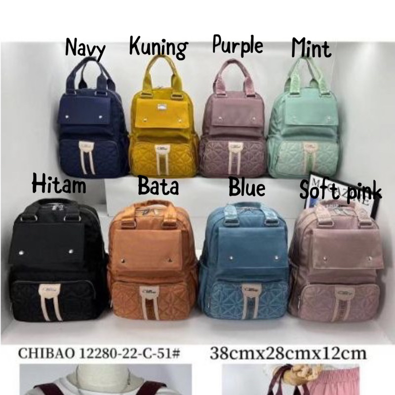CB12280-22-51C TAS RANSEL WANITA IMPORT CHIBAO 2in1 JINJING DAN RANSEL