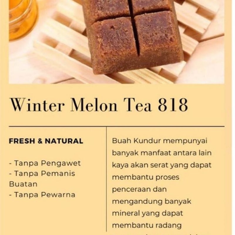 

Winter melon tea 818 Teh kundur Minuman kundur Teh panas dalam Seduh Tungkua