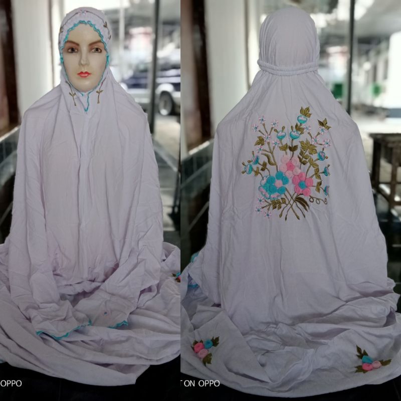 Mukena Terusan Rayon Bordir Tile Dewasa