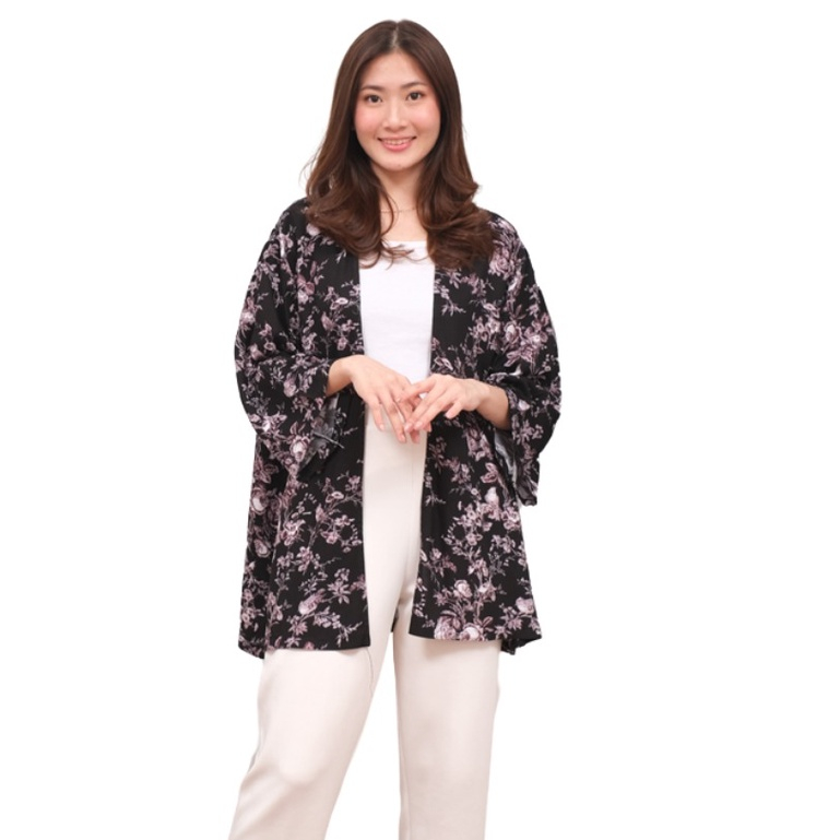 Outer Cardigan Kimono Batik, Cardigan Wanita Oversize Cardigan Katun