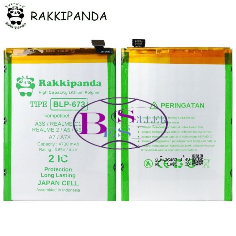 BATERAI RAKKIPANDA FOR OPPO A3S/A5/A5S/A7/A7X/A12/A31 2020/REALME C1/REALME 2