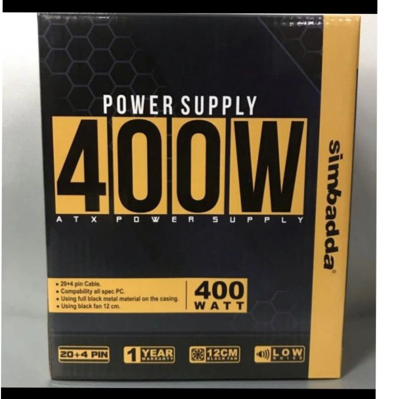 POWER SUPPLY SIMBADDA 400W / PSU 400WATT