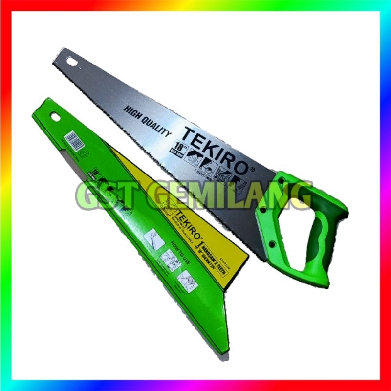 GERGAJI KAYU TEKIRO 2 MATA 18 INCI HANDSAW 2 TEETH