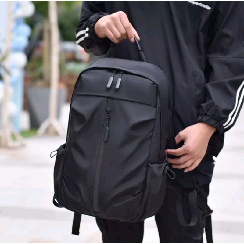 Tas Ransel Laptop Kerja Sekolah Pria Anti Air Bahan Waterproof Premium Stylish Fashionable LCM01