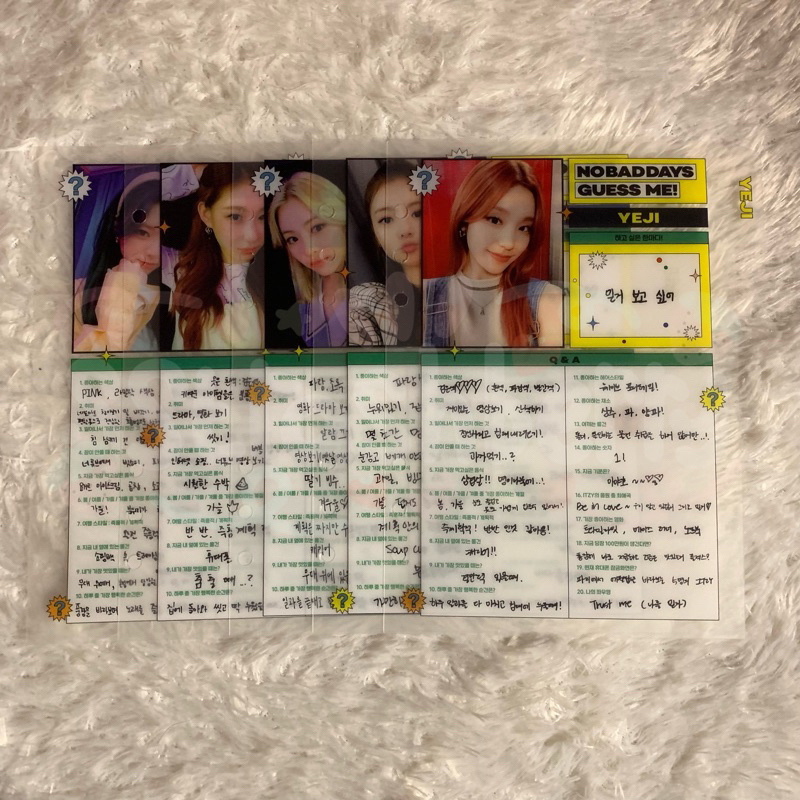 NOBADDAYS NBD ITZY OFFICIAL MERCH INDEX TAB JUNE POP UP BIRTHDAY RYUJIN