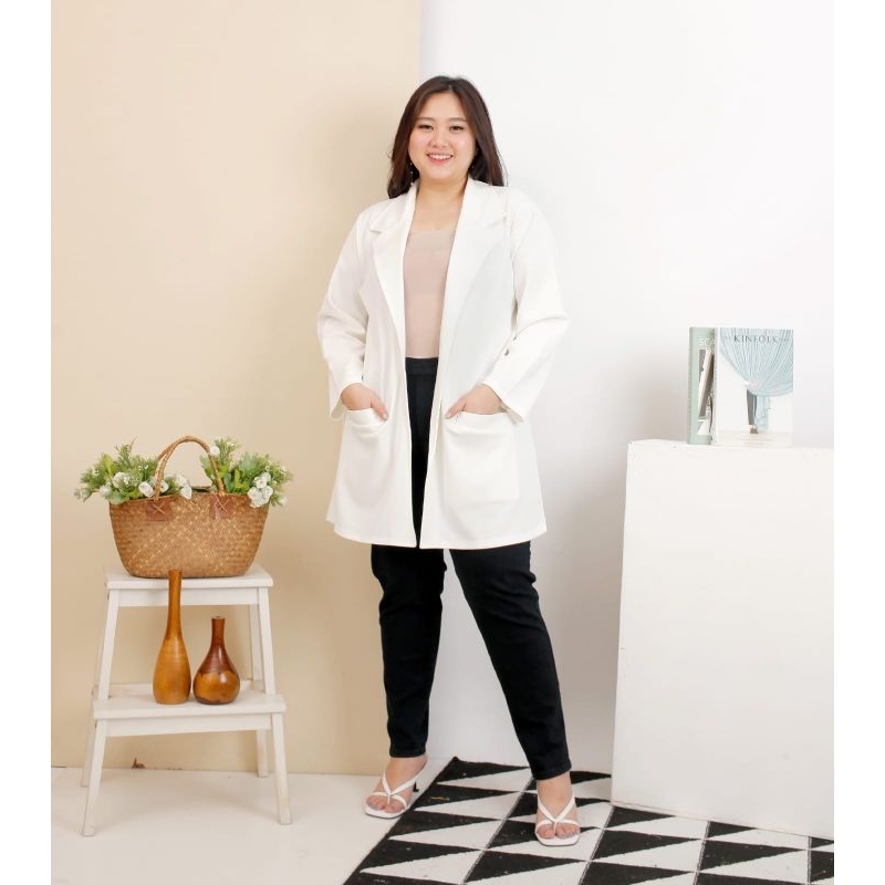 (NEW!!) BIGSIZE BLAZER LONG BLAZER JUMBO BLAZER ATASAN BIGSIZE BLAZER KOREA