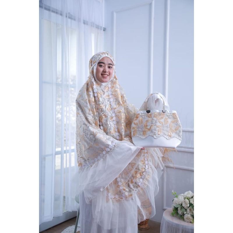 MUKENA DEWASA DANEERA BROKAT MEWAH
