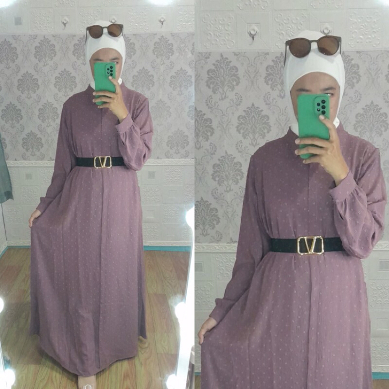 Dress Ruby || Gamis Crinkel Ruby