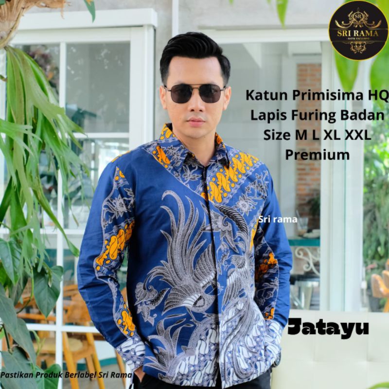 Jatayu Kemeja Batik Lengan Panjang Pendek Lapis Furing Premium