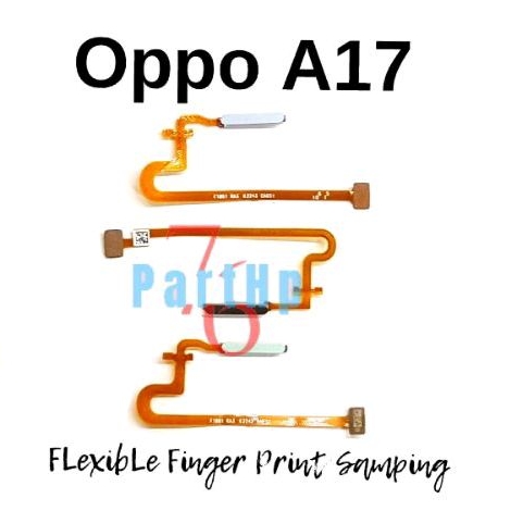 Flexible Fingerprint finger samping Oppo A17 - Fleksible Fleksibel Flexibel Konektor - Hitam