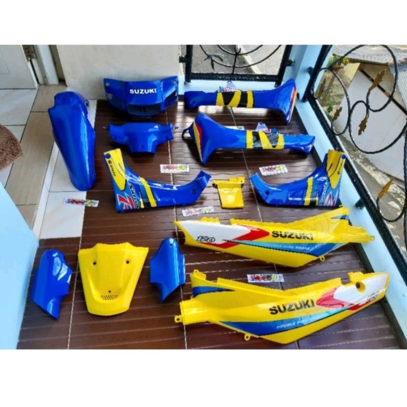 COVER BODI SATRIA LUMBA KUNING BIRU