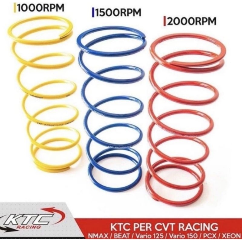 Per cvt ktc racing 1000/1500/2000 rpm vario 110/125/150 beat Mio Nmax Aerox PCX Mio M3 Scoopy Genio soul gt125 freego Lexi