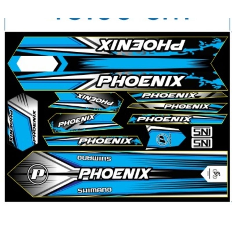 stiker#striping sepeda MTB gunung bahan vinyl glossy mengkilap anti air